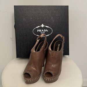 Prada sling back heels